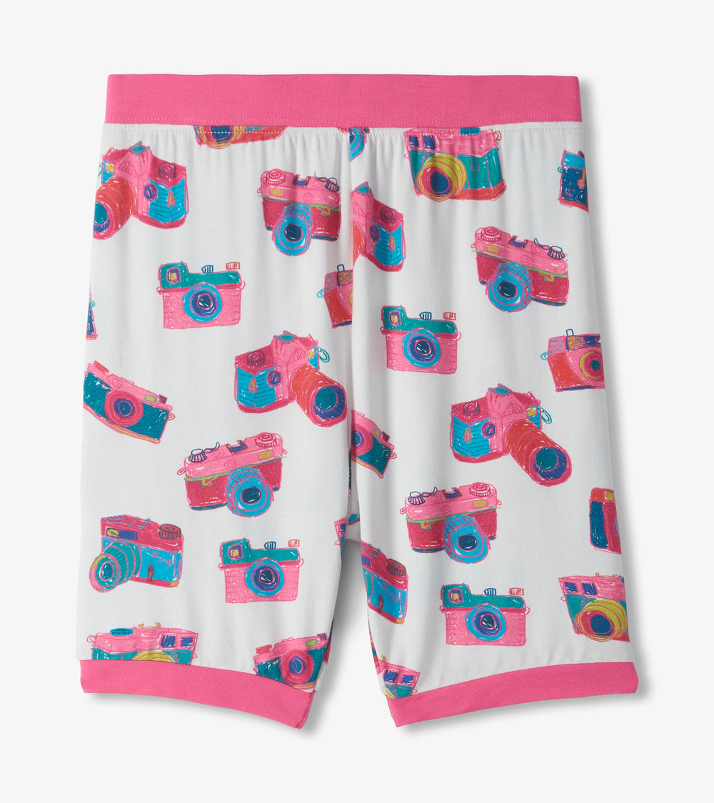Hatley Girls Sketchy Cameras Bamboo Short Pajama Set