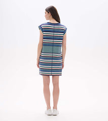 Hatley Pocket Tee Dress - Seaside Stripes