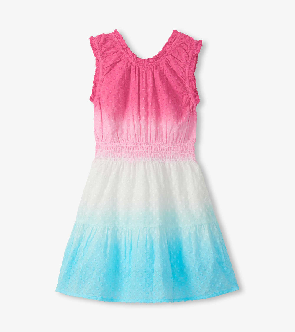 Hatley Girls Summer Garden Dip Dye Gathered Dress