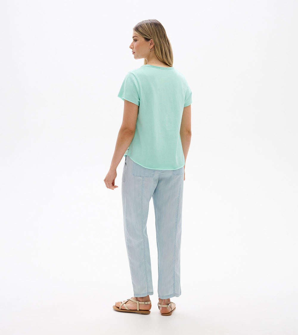 Hatley Sadie V-Neck Tee - Sea Glass