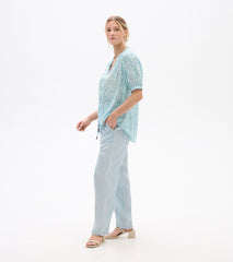 Hatley Ivy Blouse - Beach Glass Ikat