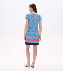 Hatley Zip-Back Tee Dress - Soft Ikat