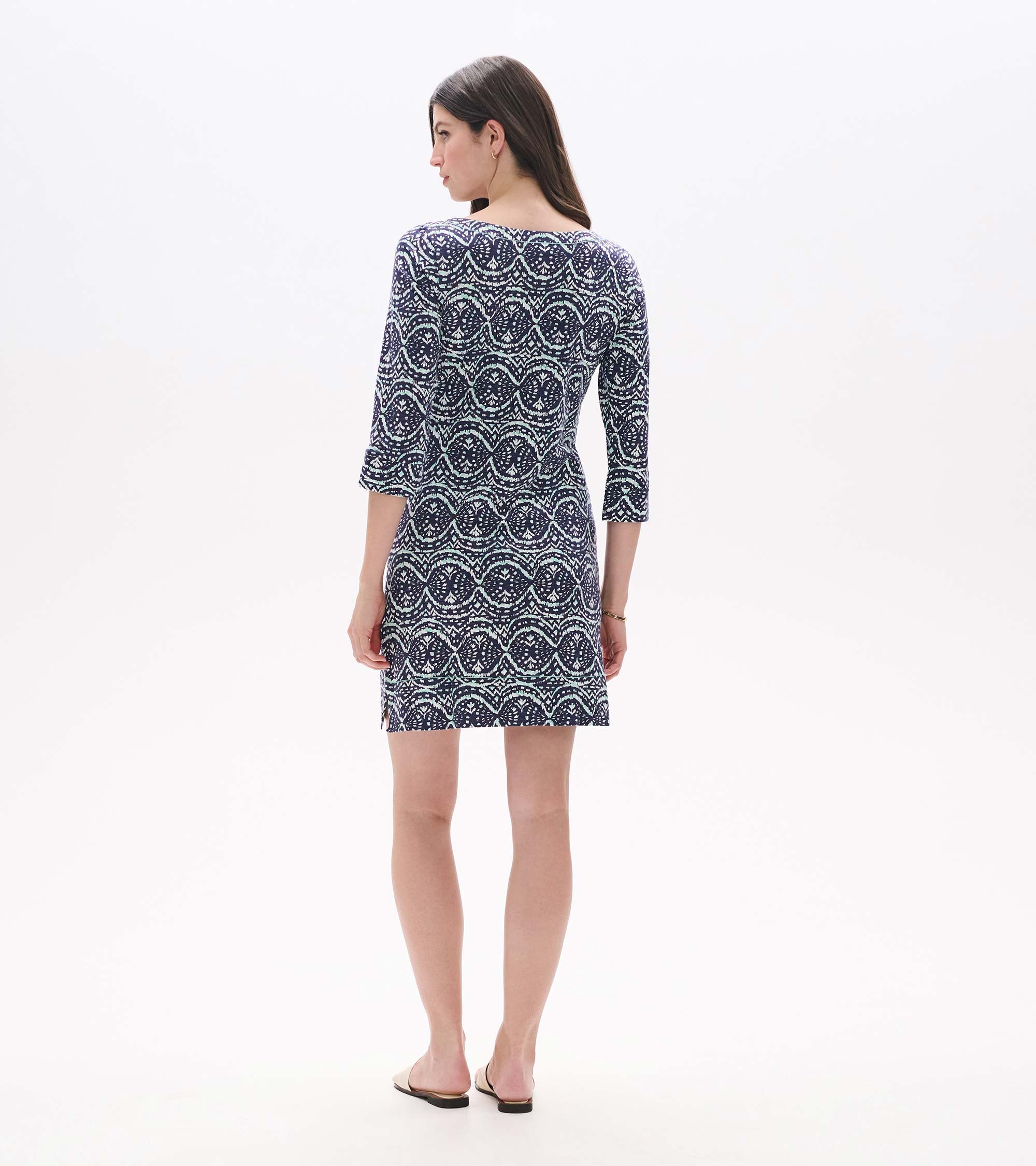 Hatley Lily Notch Neck Dress - Soft Ikat