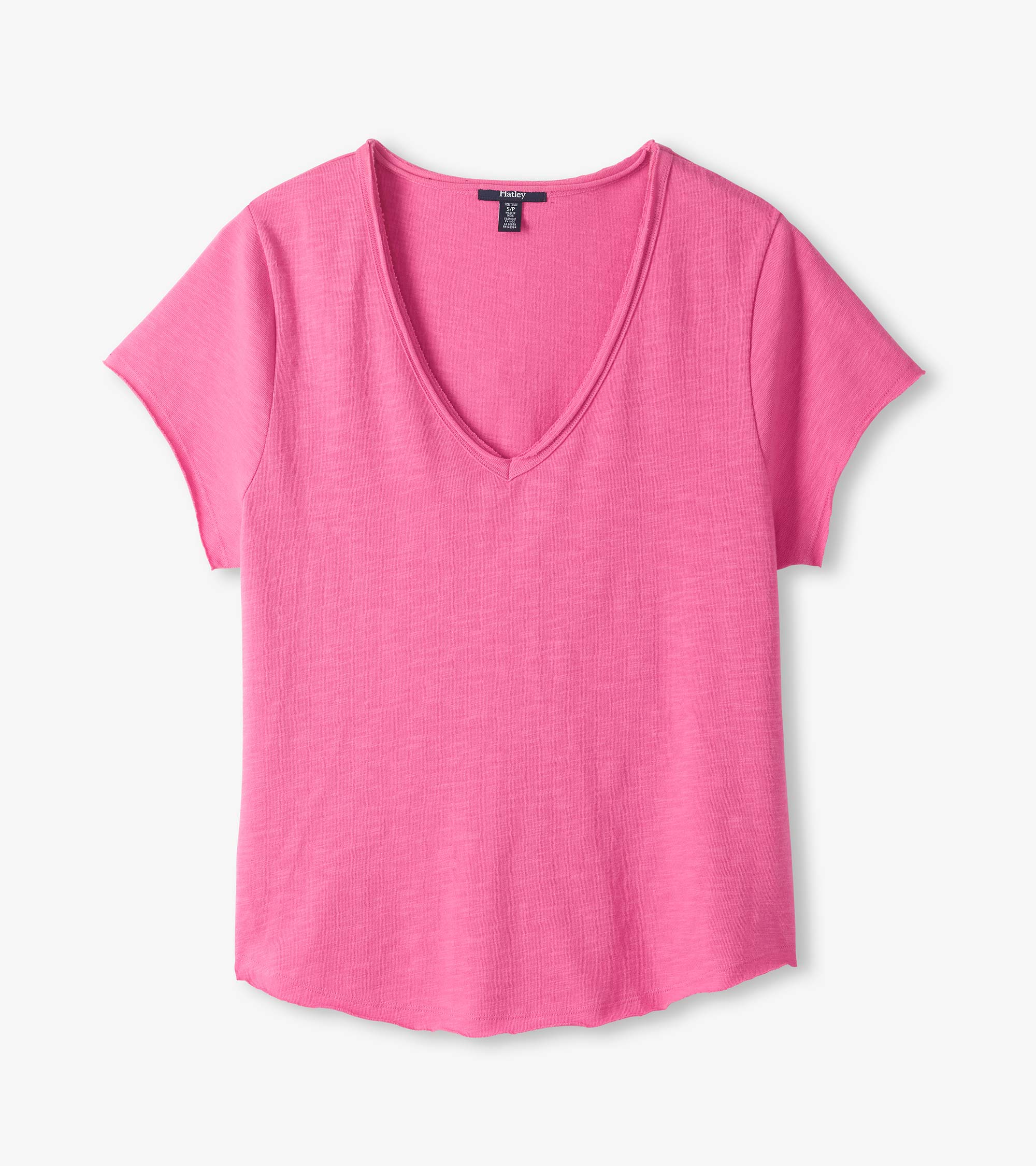 Hatley Sadie V-Neck Tee - Super Pink