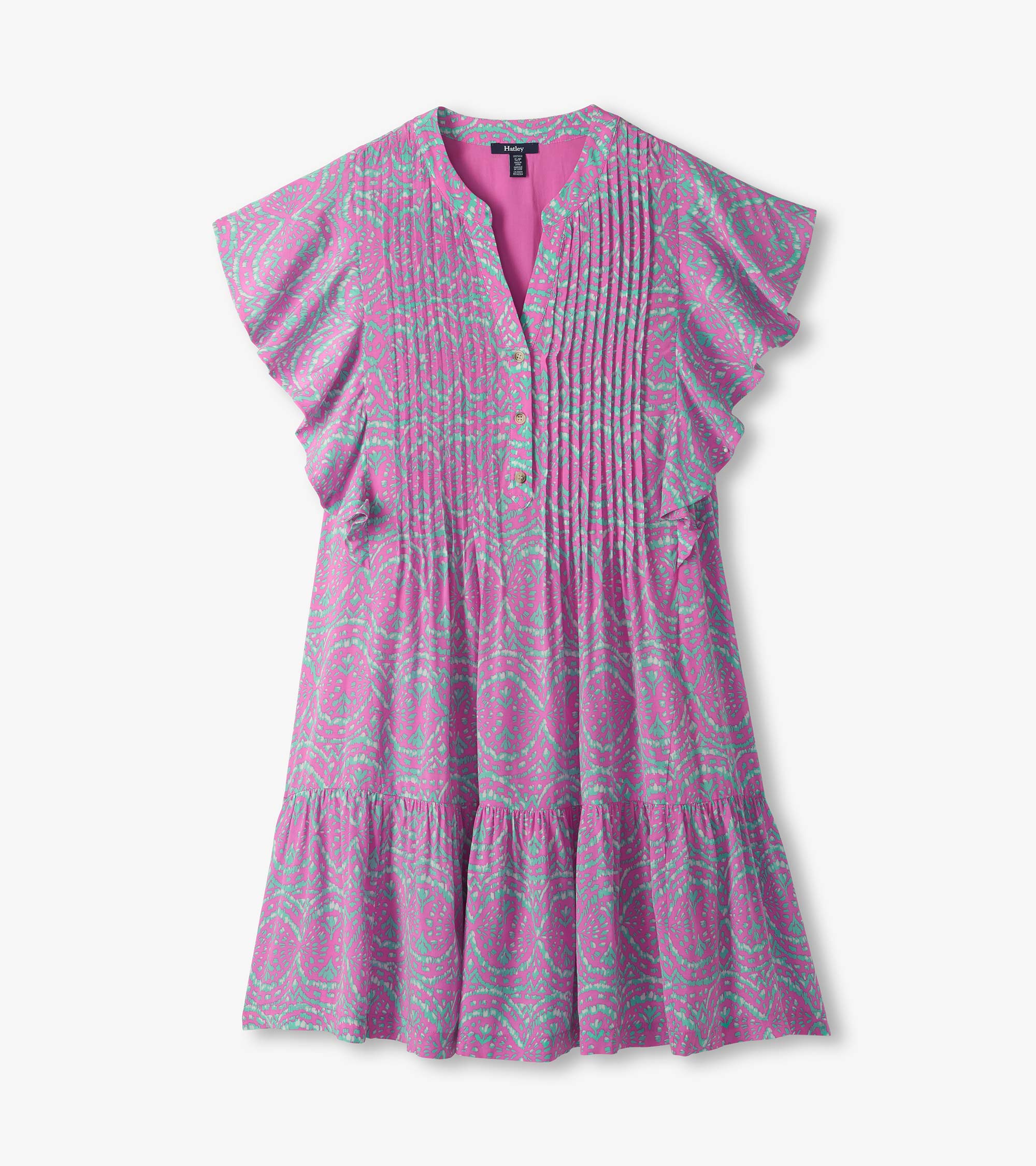 Hatley Pintuck Dress - Soft Ikat