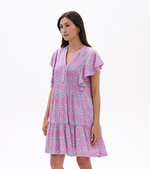 Hatley Pintuck Dress - Soft Ikat