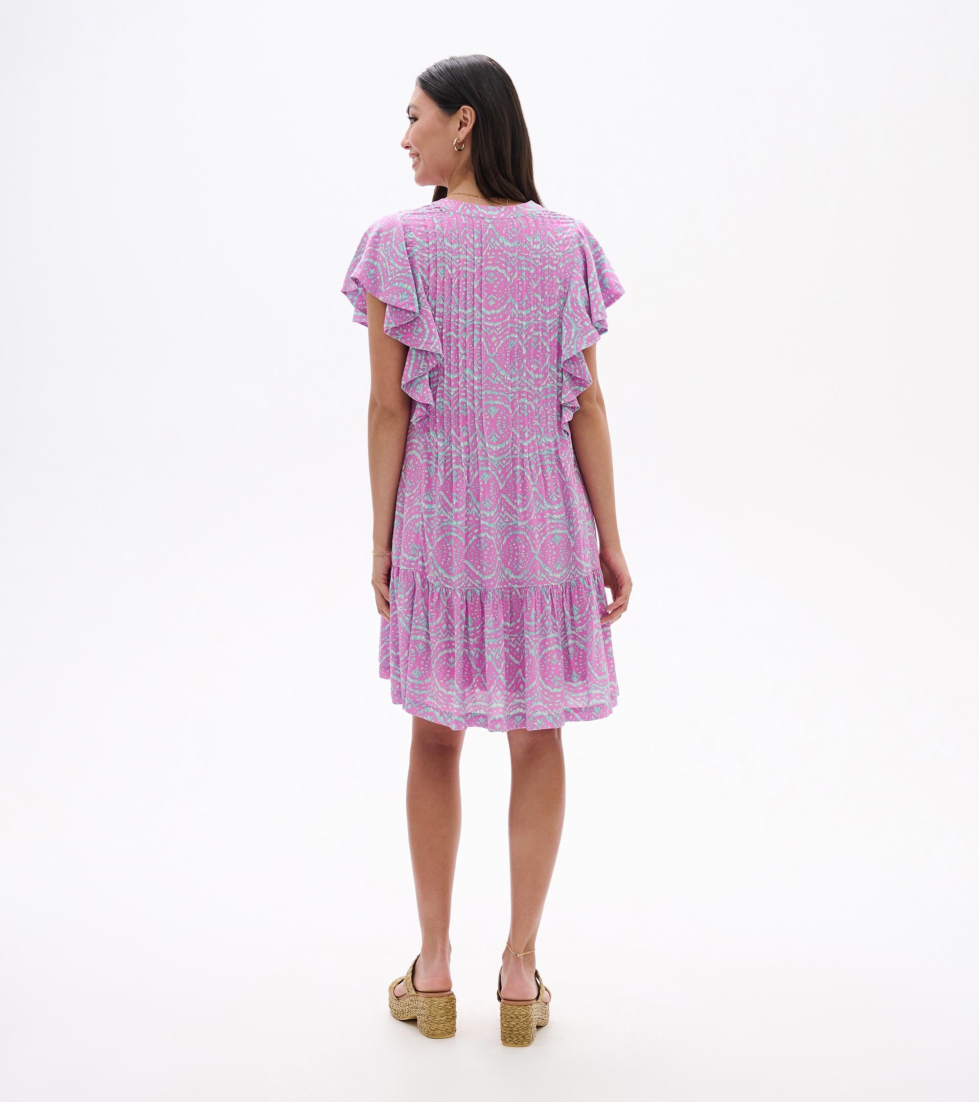 Hatley Pintuck Dress - Soft Ikat