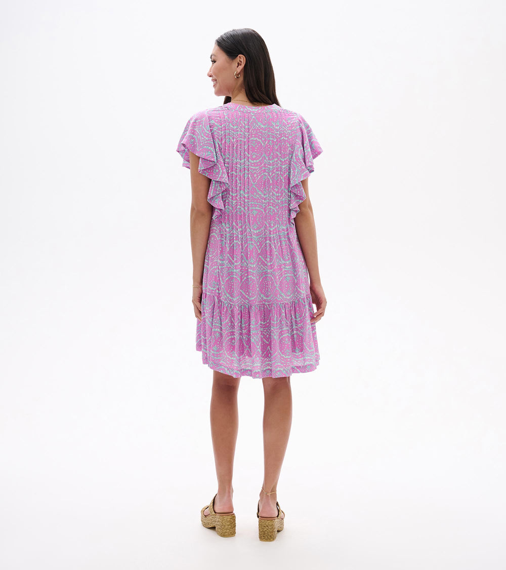 Hatley Pintuck Dress - Soft Ikat