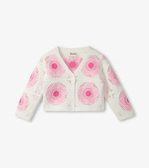 Hatley Baby & Toddler Girls Pink & Cream Flower Crochet Cardigan