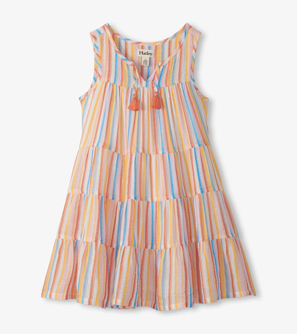 Hatley Girls Sunny Stripes Tiered Dress