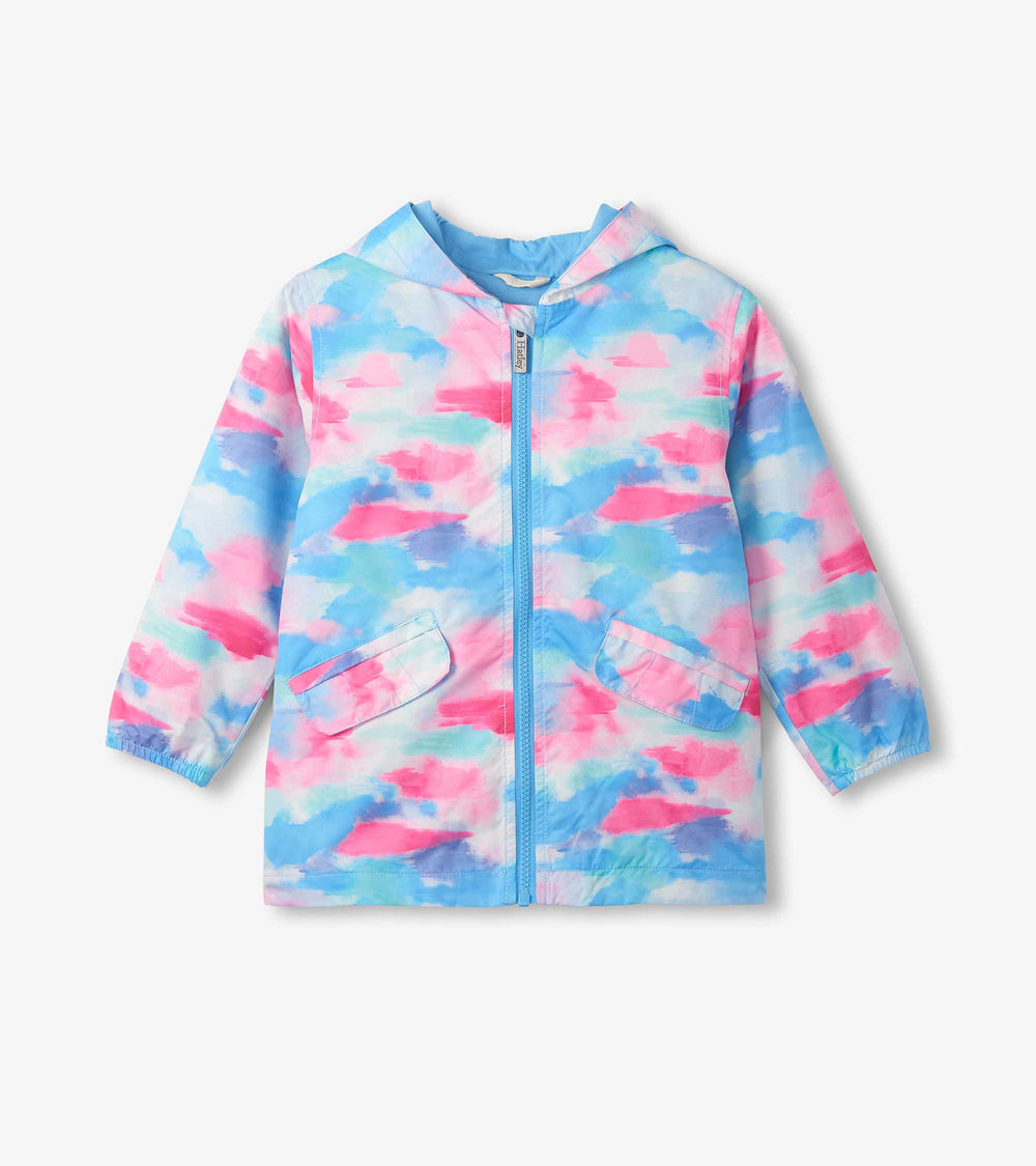 Hatley Girls Sunset Tie Dye Microfiber Rain Jacket