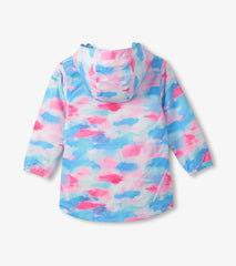 Hatley Girls Sunset Tie Dye Microfiber Rain Jacket