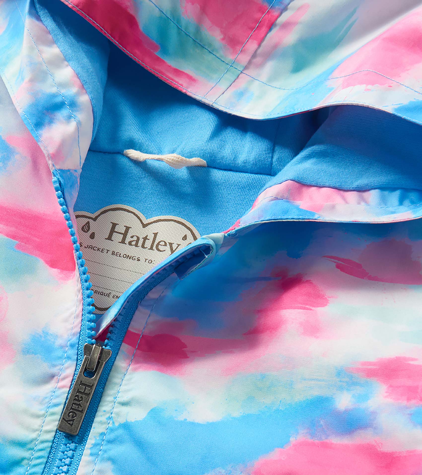 Hatley Girls Sunset Tie Dye Microfiber Rain Jacket