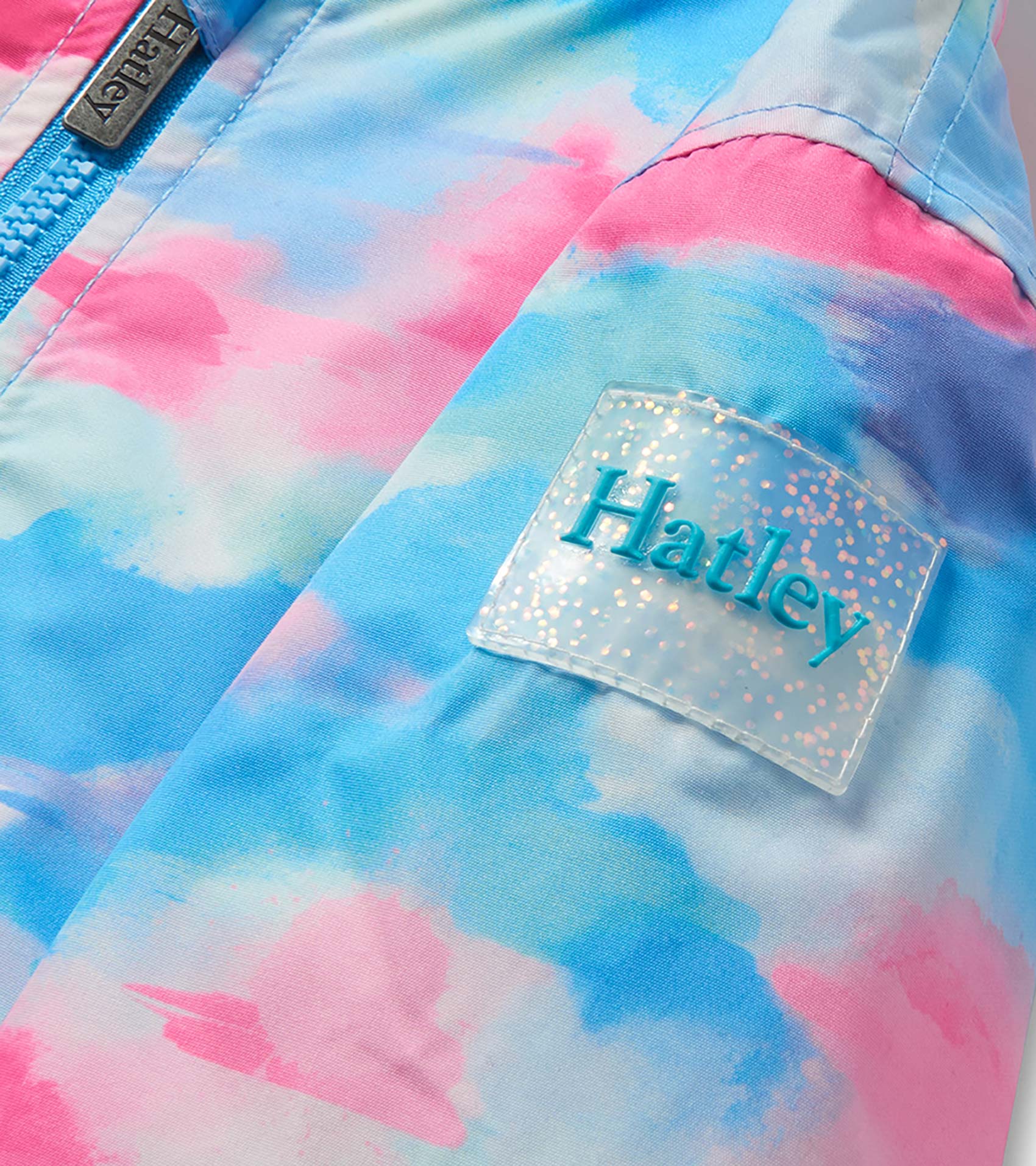 Hatley Girls Sunset Tie Dye Microfiber Rain Jacket