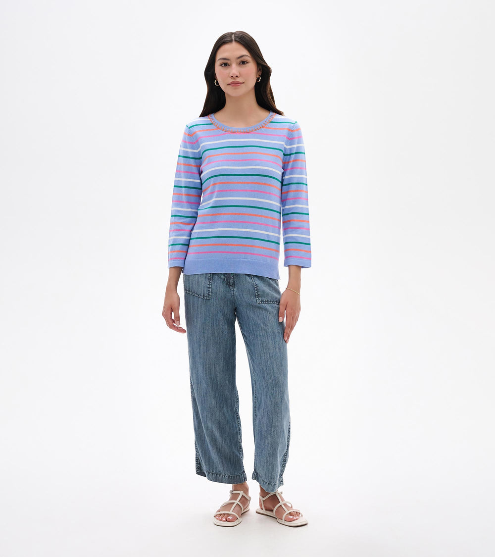Hatley 3/4 Sleeve Knit Top - Summer Stripes