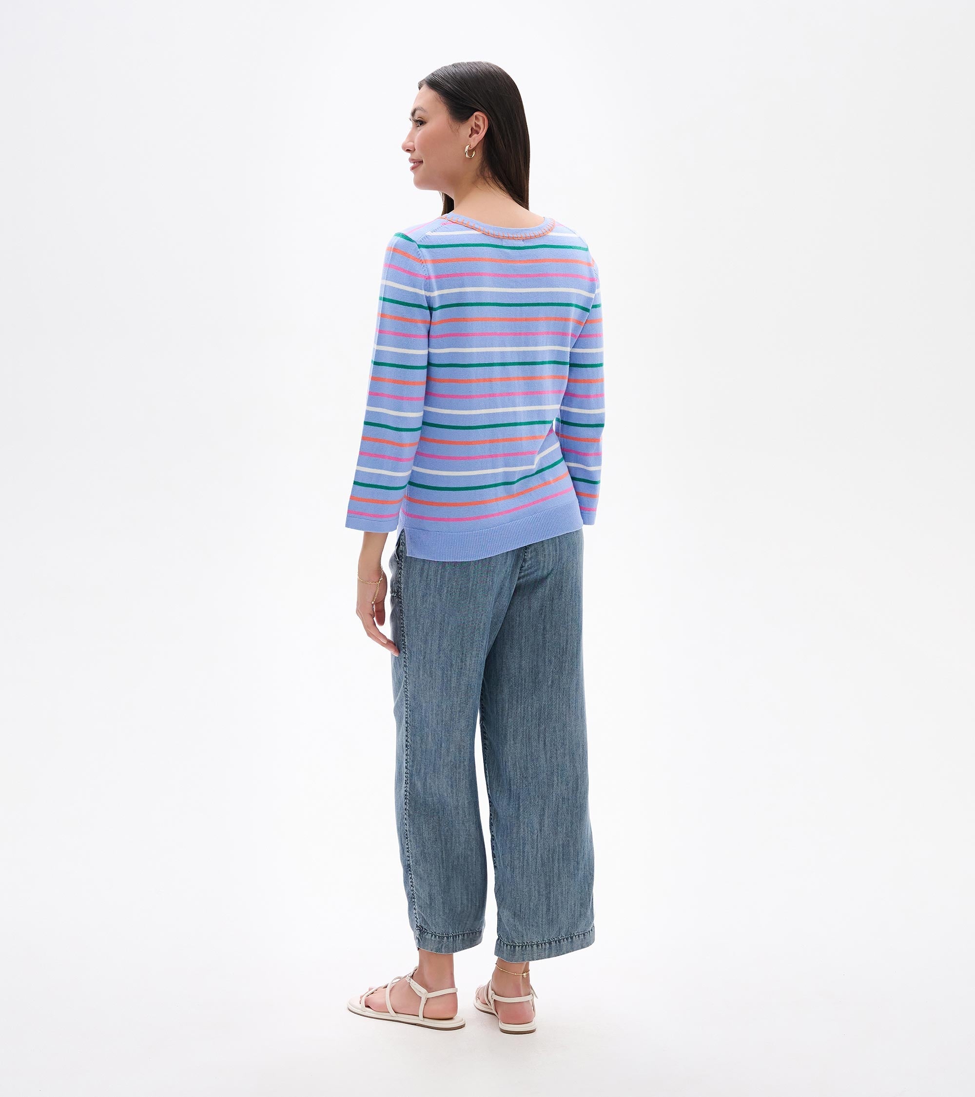 Hatley 3/4 Sleeve Knit Top - Summer Stripes