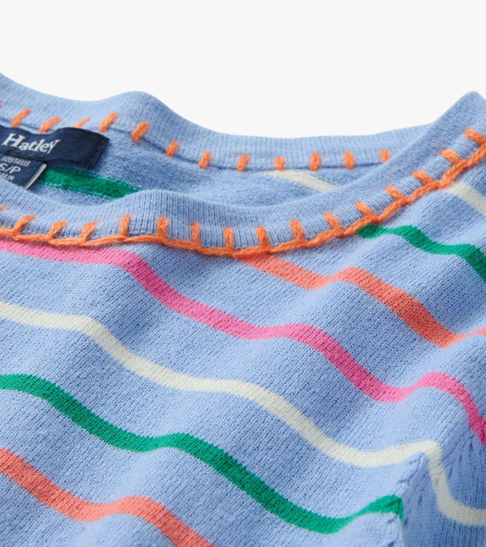 Hatley 3/4 Sleeve Knit Top - Summer Stripes