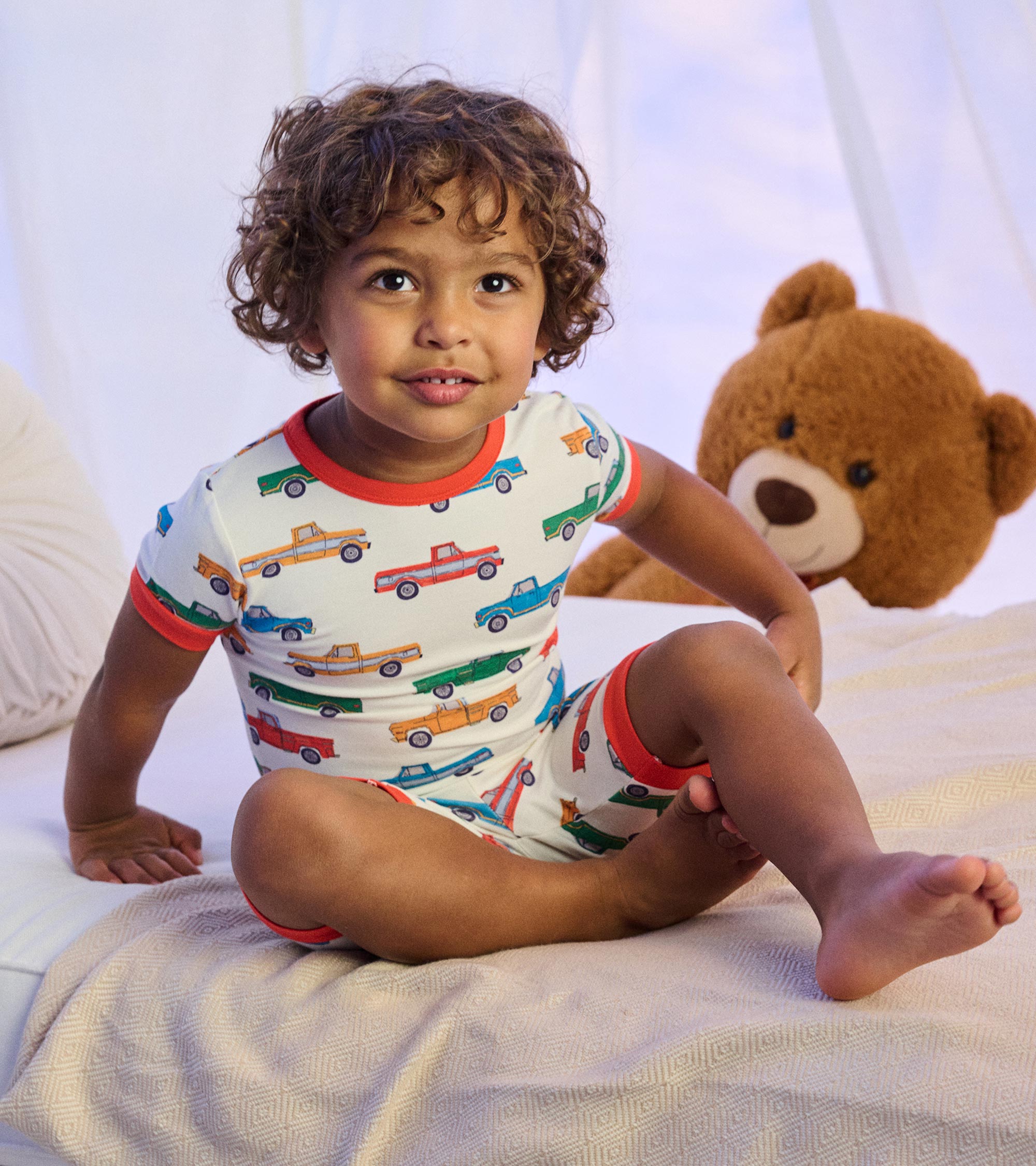 Hatley Boys Trucks Bamboo Short Pajama Set