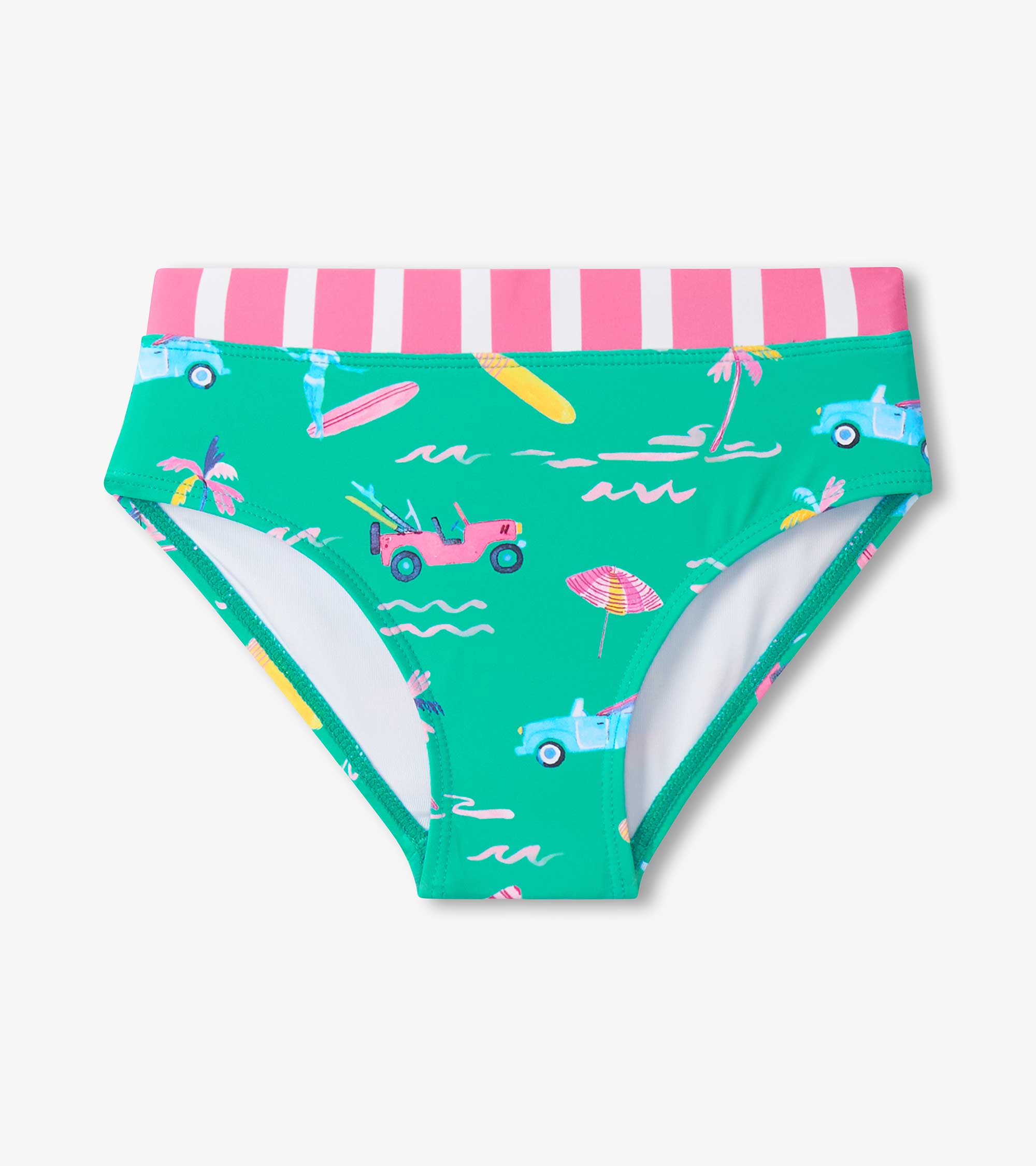 Hatley Girls Tropical Long Sleeve Two-Piece Rashguard Swimsuit