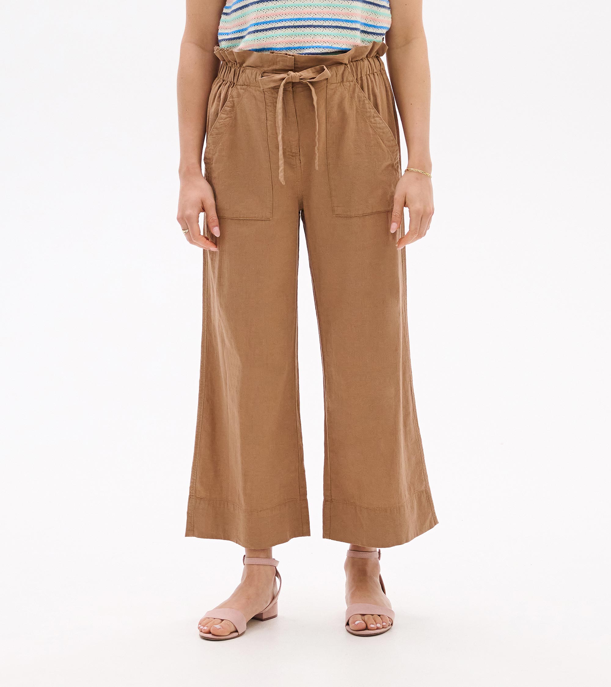 Hatley Tie Front Pants - Tiger's Eye