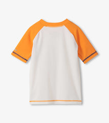 Hatley Boys Sunny Orange Short Sleeve Rashguard