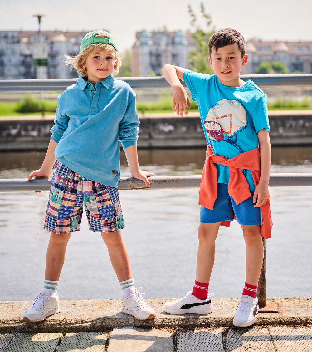 Hatley Boys Vintage Summer Madras Woven Shorts