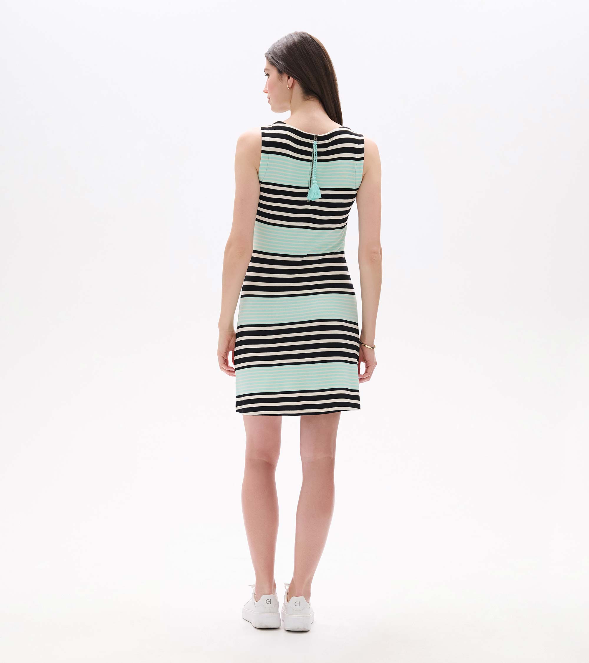 Hatley Sofia Dress - Black Colorblock Stripes