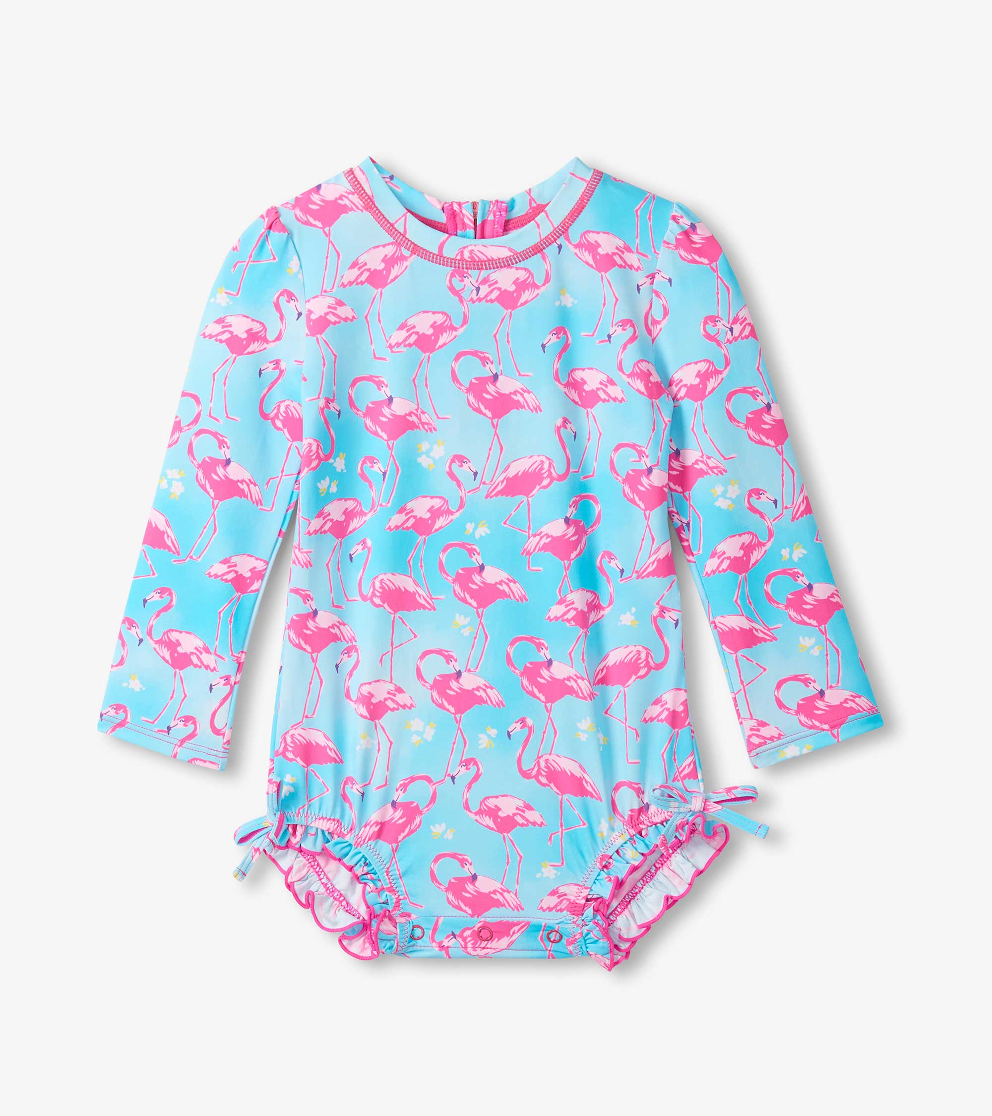 Hatley Baby Girls Flamingos One-Piece Rashguard Swimsuit