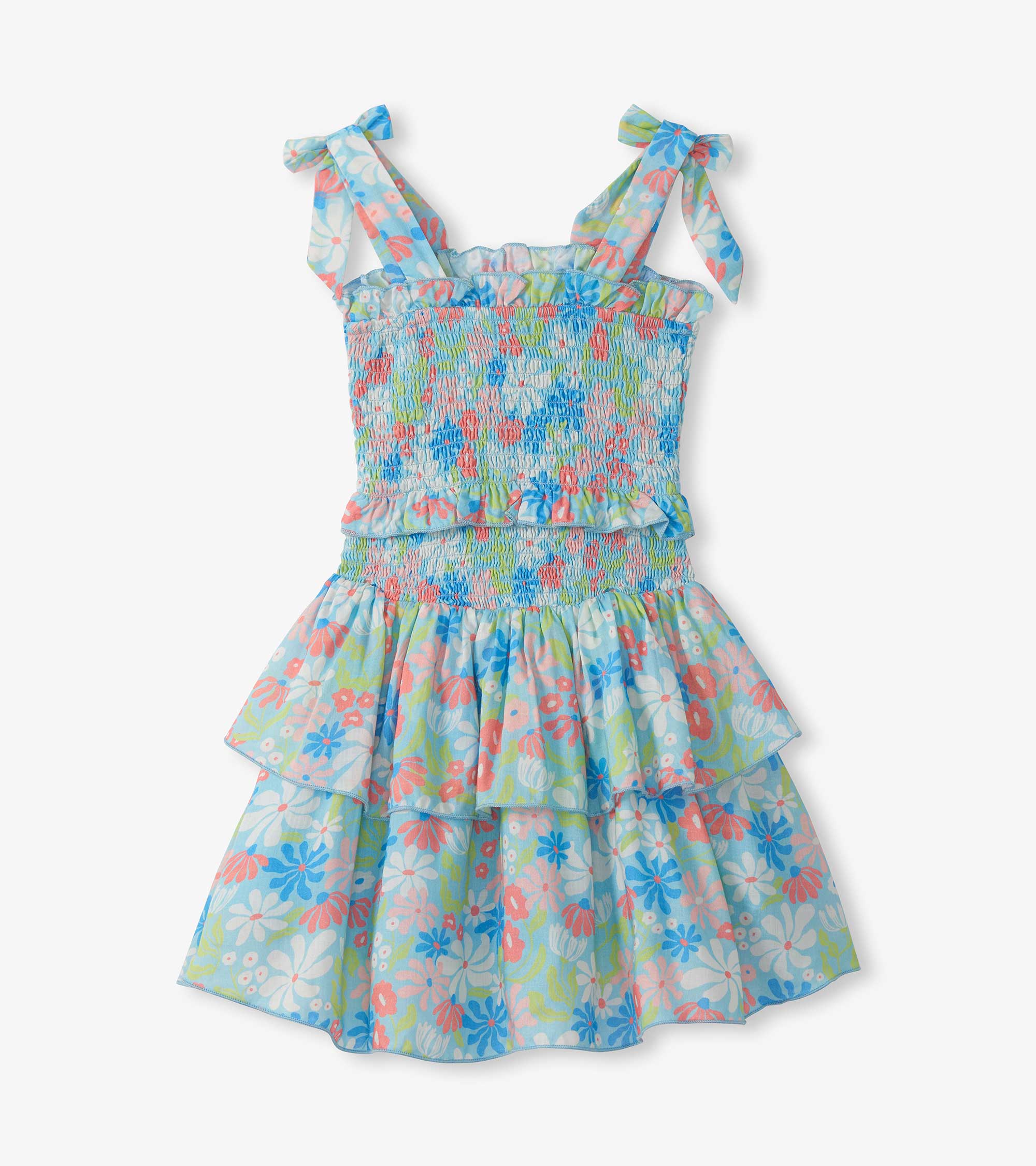 Hatley Girls Whimsical Flowers Smocked Angel Dress