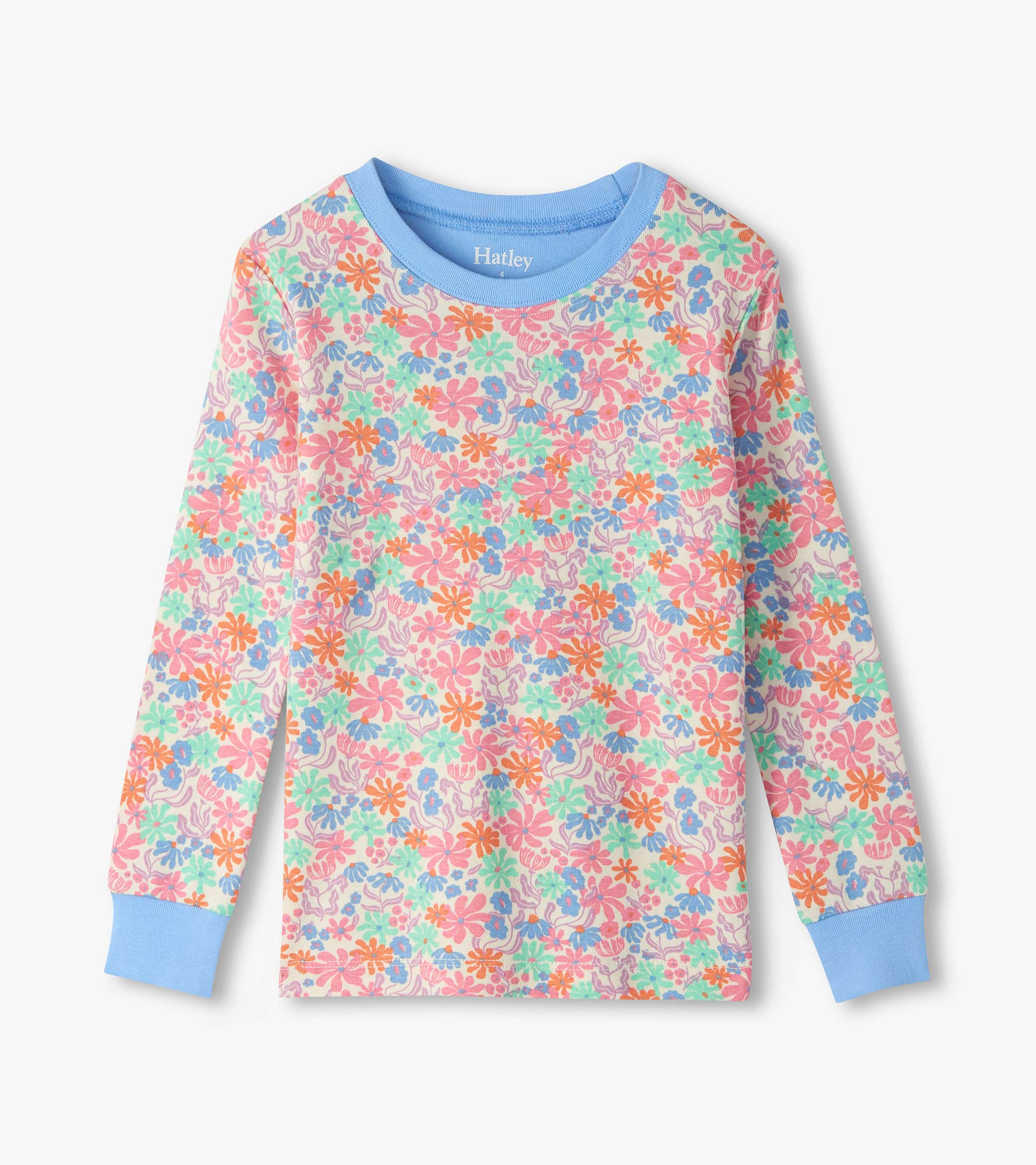 Hatley Girls Whimsical Flowers Cotton Pajama Set