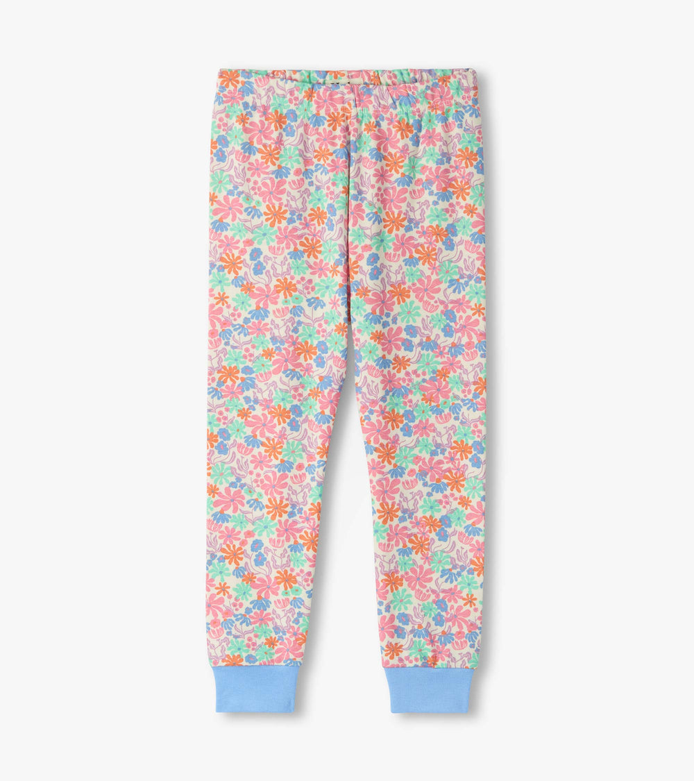 Hatley Girls Whimsical Flowers Cotton Pajama Set