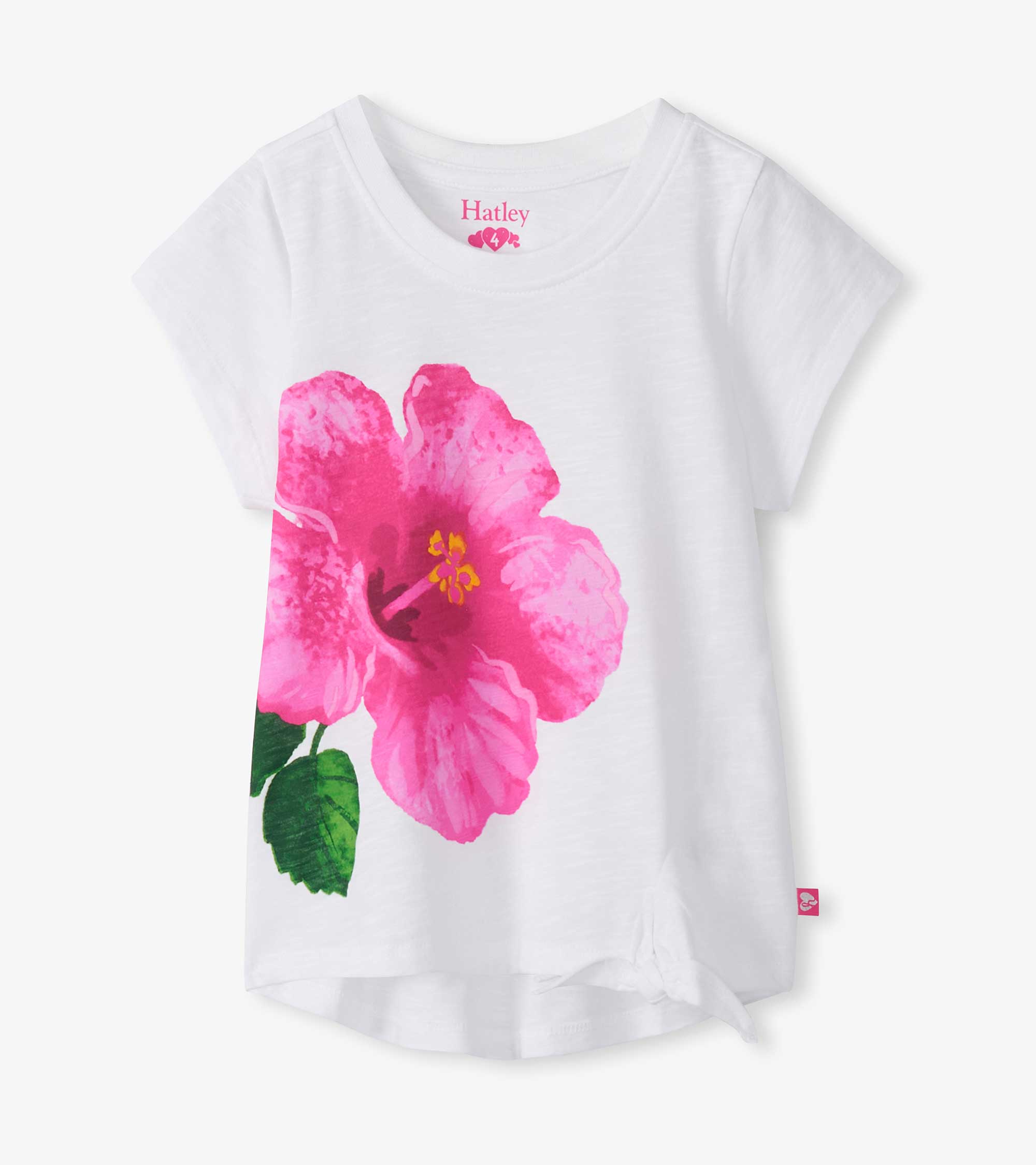 Hatley Girls Hibiscus Tie Front T-Shirt