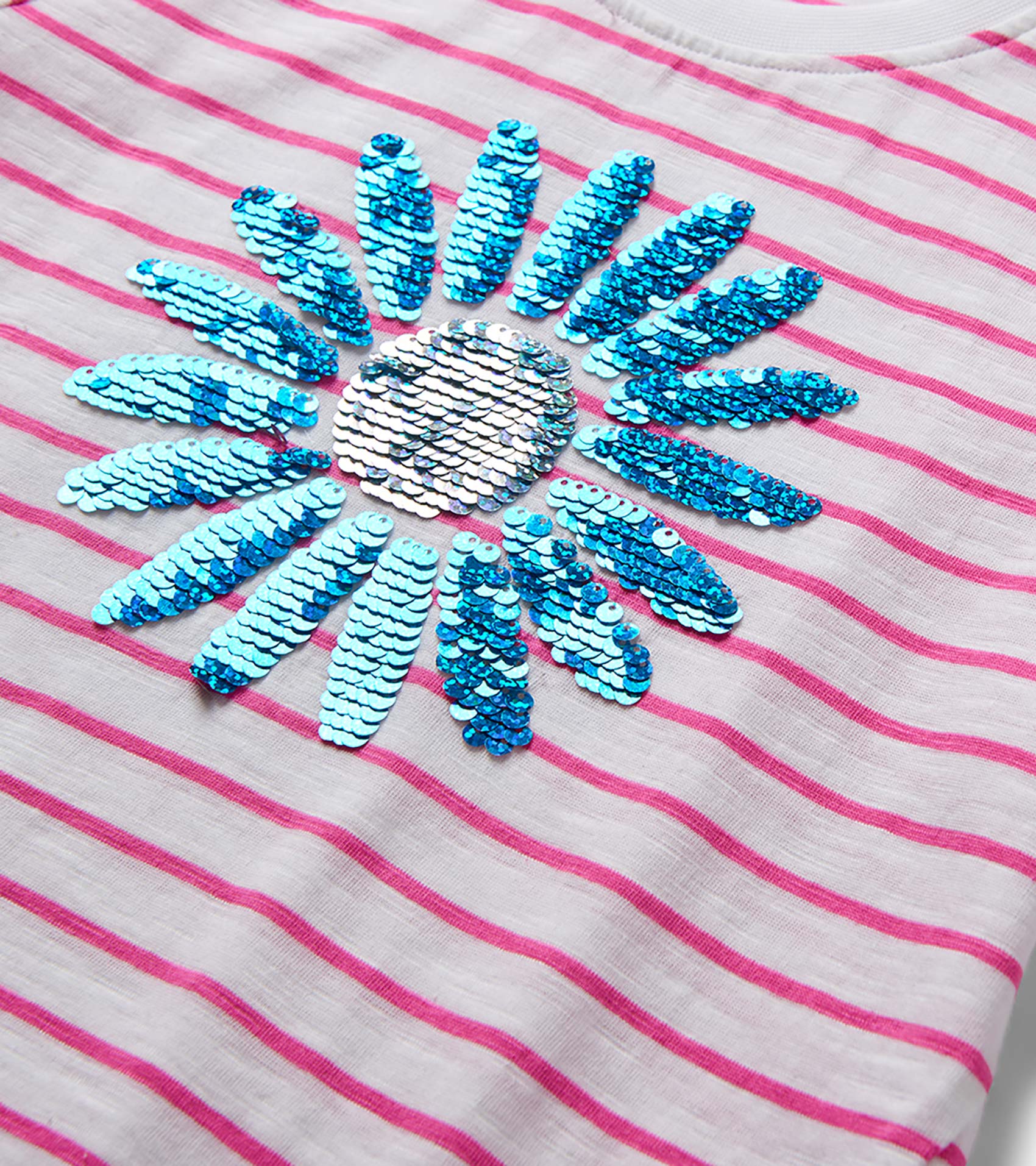 Hatley Girls Radiant Flower Striped Tie Front T-Shirt