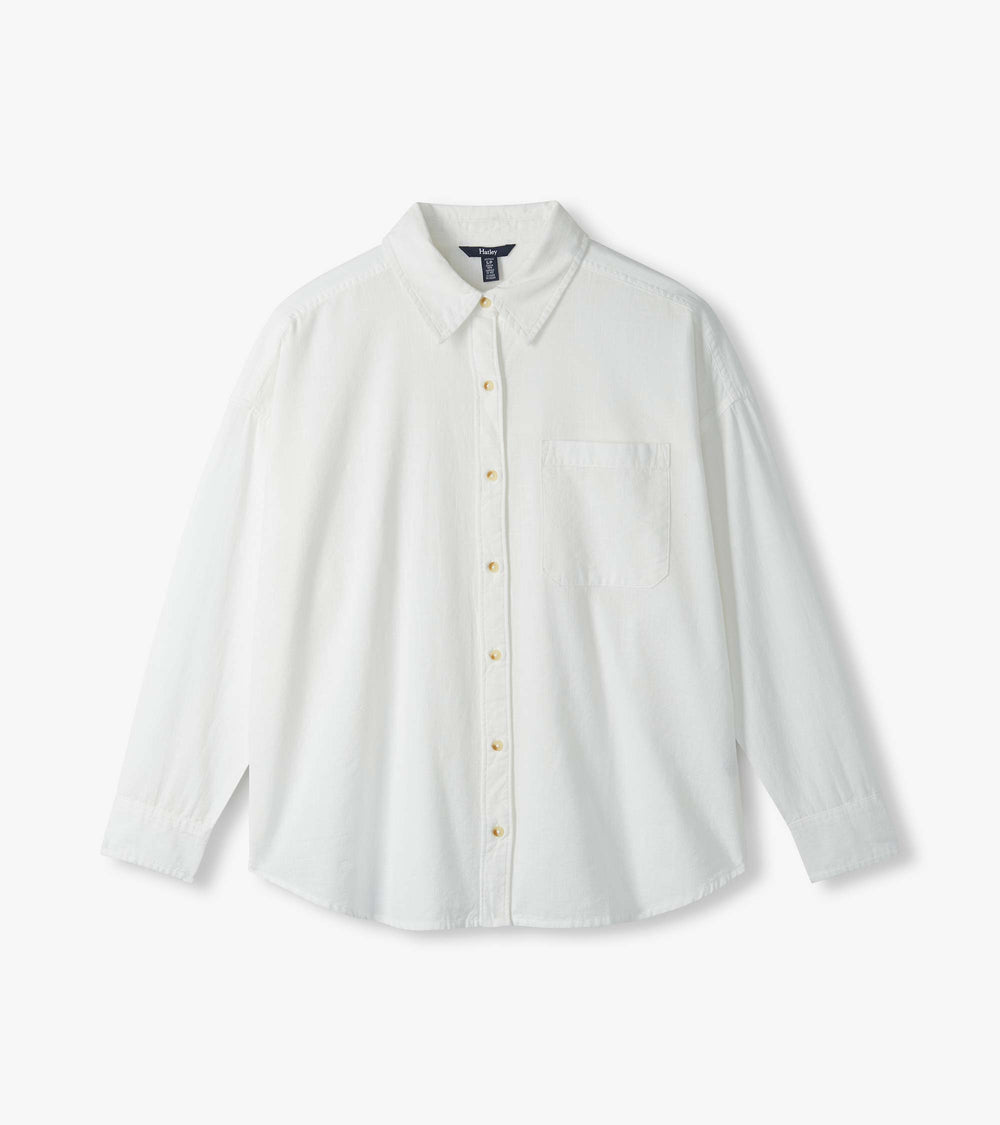Hatley Relaxed Button Down - White