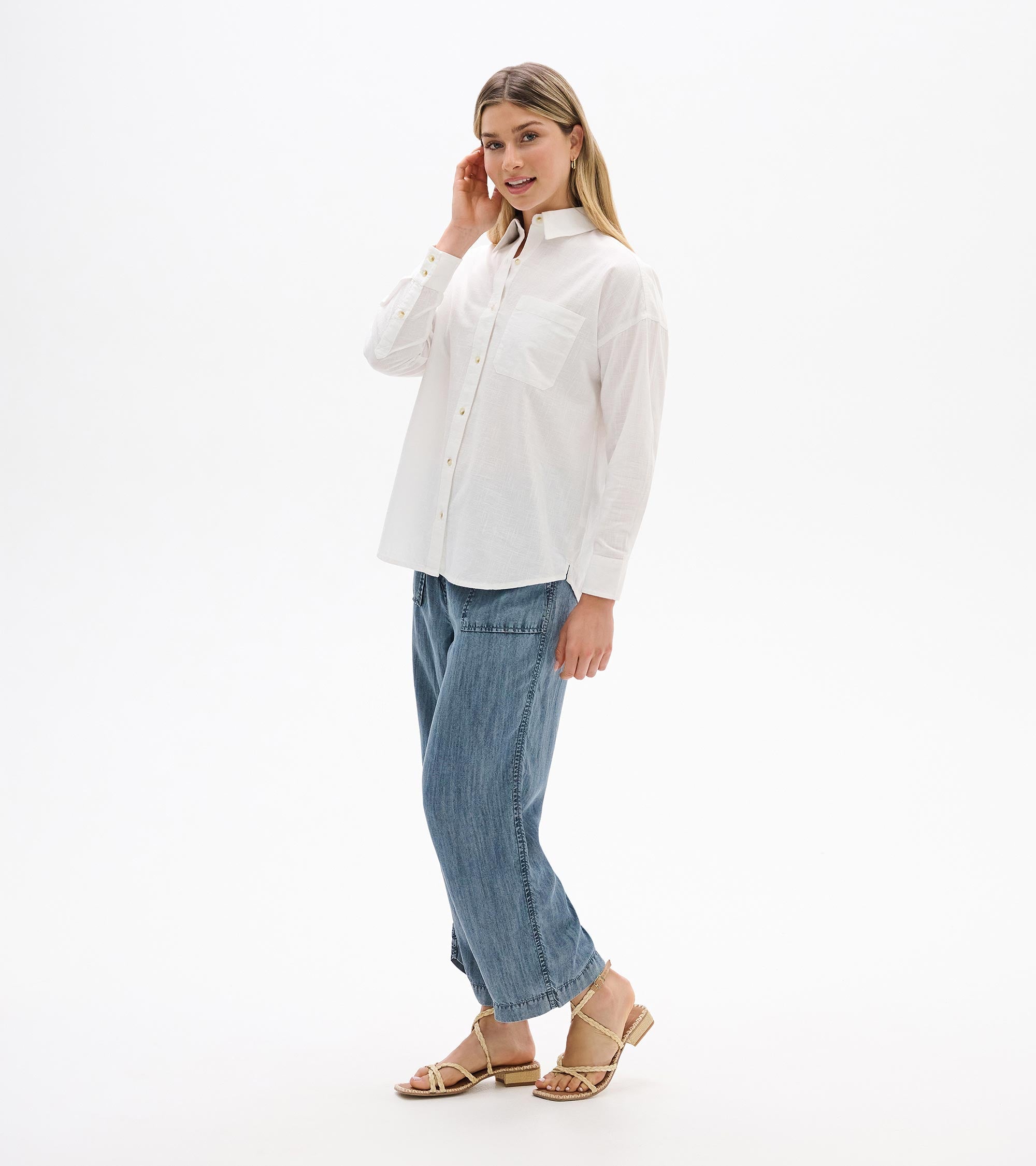 Hatley Relaxed Button Down - White