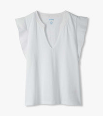 Hatley Mix Media Tank - White