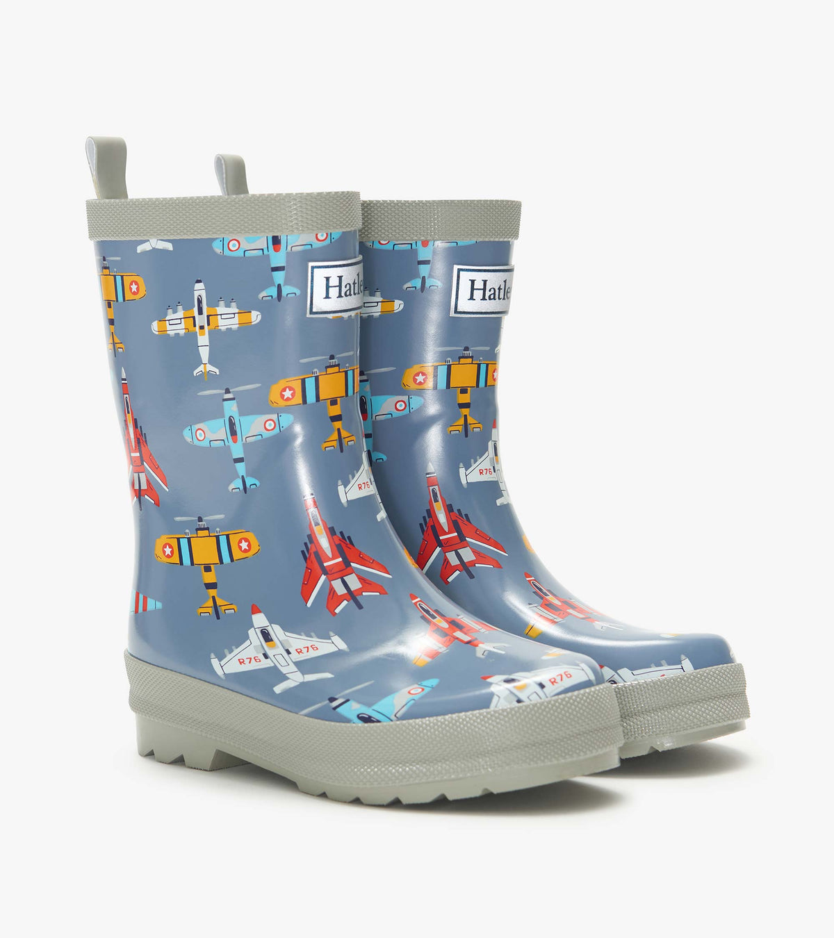 Hatley Boys Airplanes Shiny Rain Boots